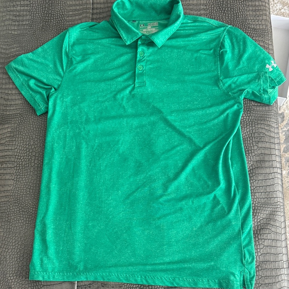Under Armour Teal Green Heather Polo Shirt